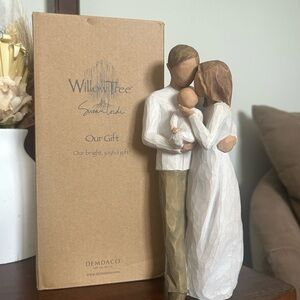 Willow Tree “ OUR GIFT” Embrace Figurine - Cream & Brown. New in box!